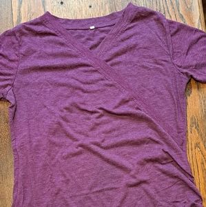 Purple maternity and nursing tee